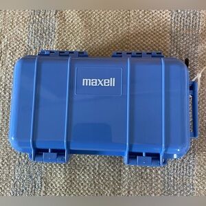 Maxell rugged carry case. Shock and water resistant. Airtight seal with clip